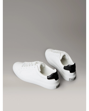 Calvin Klein White Lace-Up Sneakers for Stylish Comfort